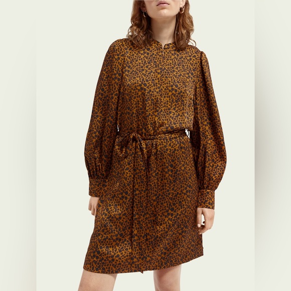 Scotch & Soda Printed Belted Dress - Picture 1 of 12